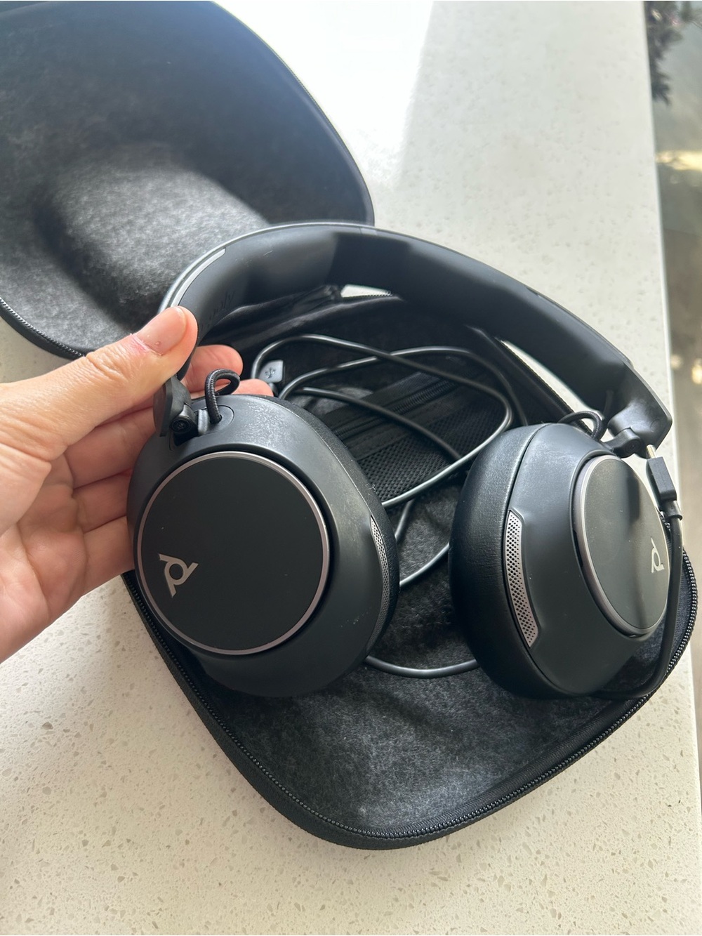 Poly Voyager Surround 80 Black Headphones with Carry Case